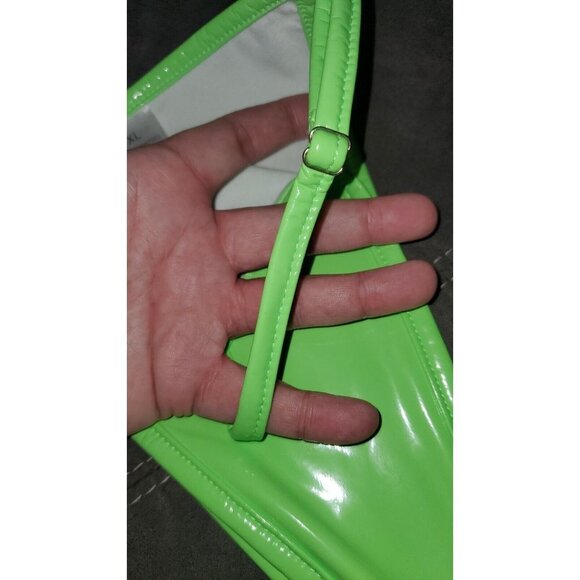 iHeartRaves Make a Scene Adjustable Cheeky Vinyl Bottoms Size M G-String Rave - Picture 8 of 10